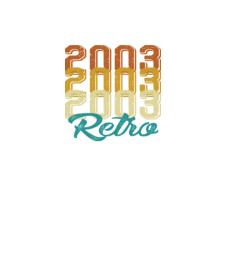 Retro 2003 model negru pe tricou