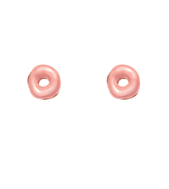Donut titties model alb/roșu pe tricou