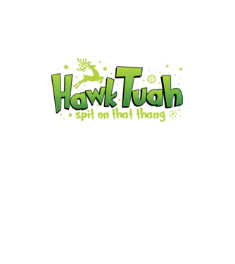 Hawk tuah xmas model negru pe tricou