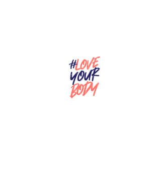 #loveyourbody model alb/roșu pe tricou