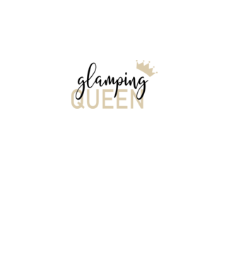 Glamping queen model alb pe tricou