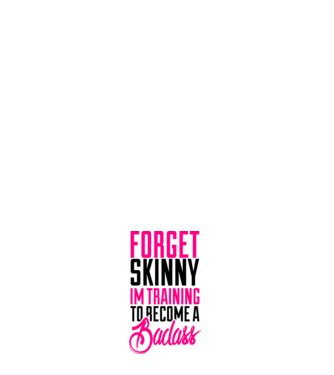 Forget Skinny model alb pe tricou