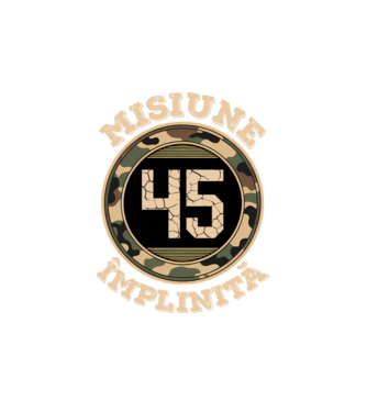 Misiune împlinită 45 model alb pe tricou