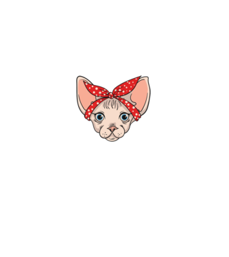 sphynx mom model negru pe tricou
