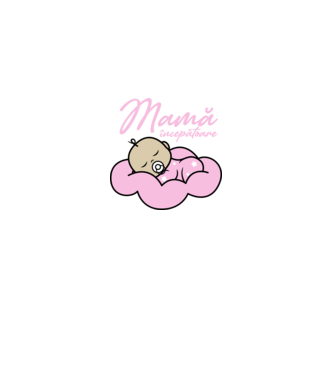 Mamă începătoare model alb pe tricou