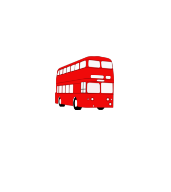 Autobuze model alb pe tricou