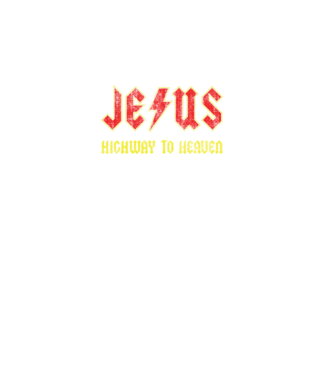 JESUS HIGHWAY TO HEAVEN model negru pe tricou