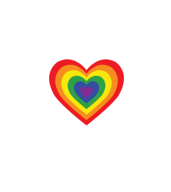 inimă lgbtq model albastru închis pe tricou