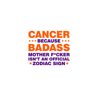 Badass zodiac CANCER model alb pe tricou