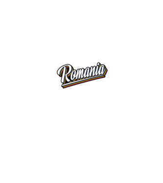 România retro model alb pe tricou