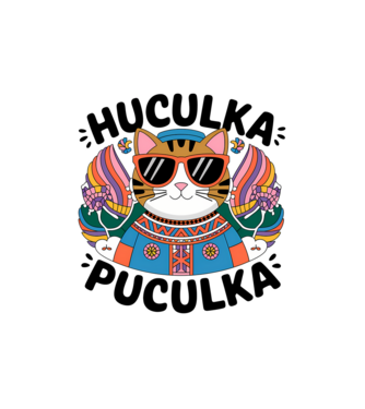 Huculka Puculka pisică 3 model nisipiu pe tricou