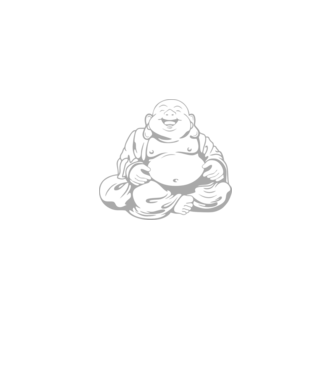 fat buddha model negru pe tricou