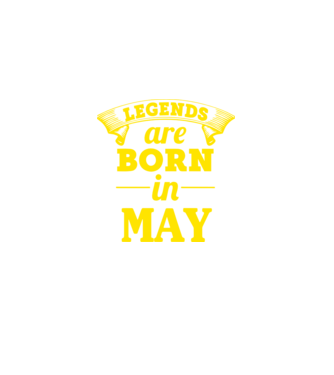 Legends are born in May model albastru deschis pe tricou