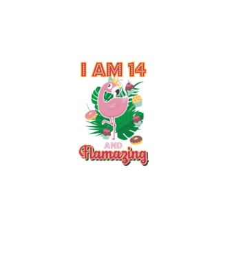 FLAMAZING Birthday 14 Years old model alb pe tricou
