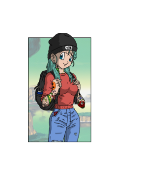 dragon ball bulma model roșu pe tricou