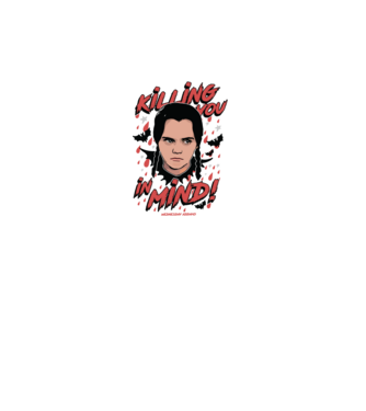 WEDNESDAY Killing You in my mind model alb pe tricou