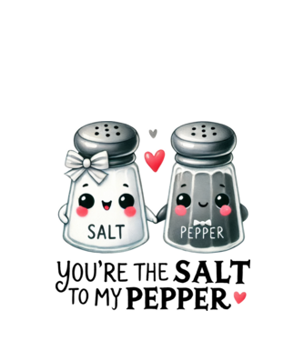 Salt to my Pepper model alb pe tricou