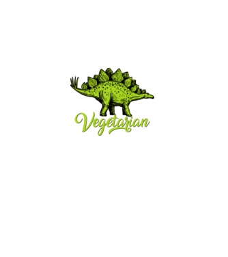 Vegetarian model alb pe tricou