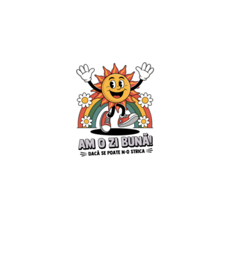 Am o zi bună! model gri pe tricou