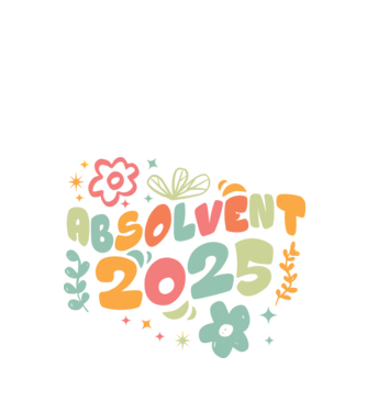 Absolventa 2025 model negru pe tricou