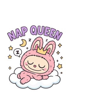 Nap Queen model negru pe tricou