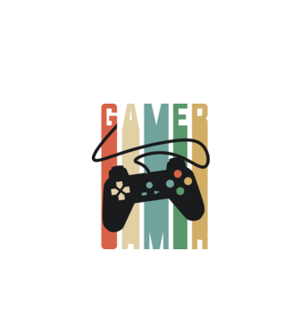 Gamer Controller model negru pe tricou
