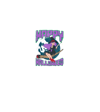 Happy Halloweed model negru pe tricou