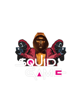 squid game poster model negru pe tricou