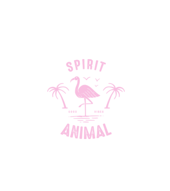 SPIRIT ANIMAL model negru pe tricou