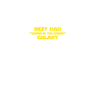 Best dad in the galaxy model negru pe tricou