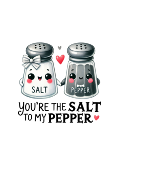 Salt to my Pepper model albastru deschis pe tricou