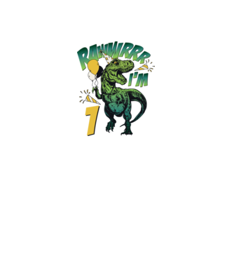 'Birthday Dinosaur rawww i''m 1' model alb pe tricou