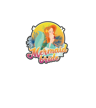 Mermaid bride hawaii model alb pe tricou