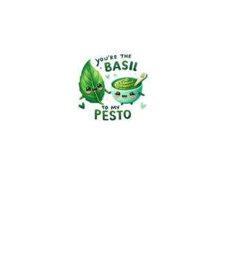 Basil to my Pesto model alb pe tricou