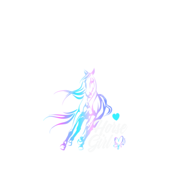 Horse girl 2 model negru pe tricou