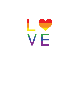 love lgbtq model alb pe tricou