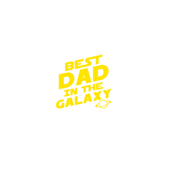 Best dad in the galaxy model negru pe tricou