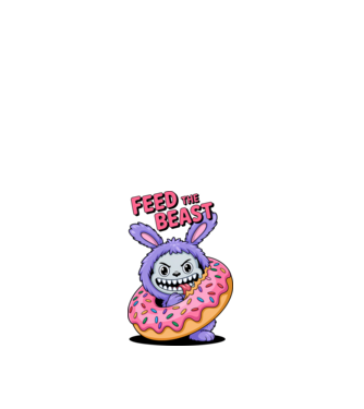 Feed the beast model alb pe tricou