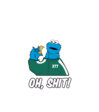 cookie monster squid game parody model negru pe tricou