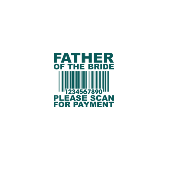 Father of the bride model alb pe tricou