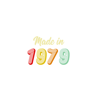 made in 1979 retro model negru pe tricou