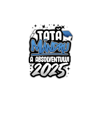 Tată MÂNDRU a absolventului model alb pe tricou