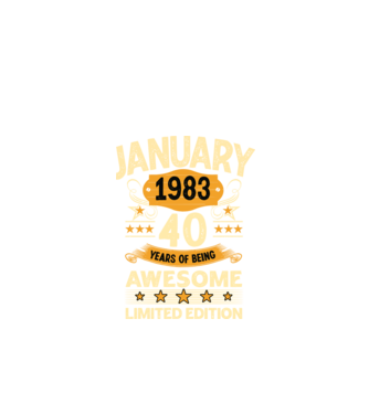 January 1983 40 years of being limited edition model negru pe tricou