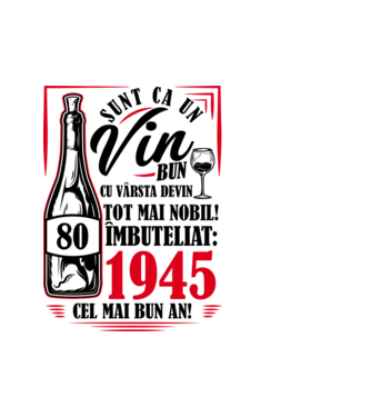 Un Vin Bun 1945 - Alb model alb pe tricou