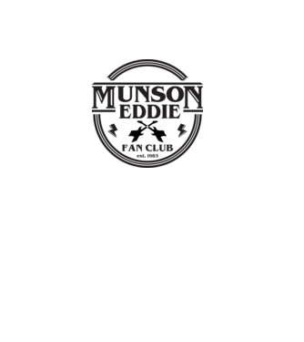 eddie munson fan club est 1983 model alb pe tricou