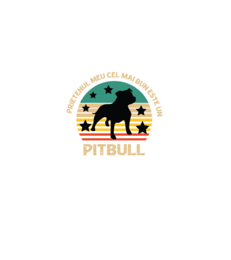 Prietenul meu cel mai bun este un pitbull model negru pe tricou