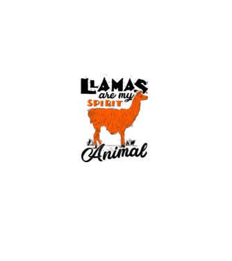 Llamas are my spirit animal model alb pe tricou
