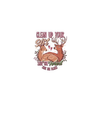 Save the forest model roz deschis pe tricou