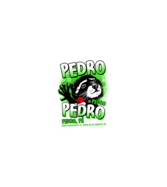 Pedro pedro christmas model negru pe tricou