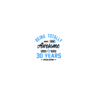 30 years of being totally awesome model alb/roșu pe tricou